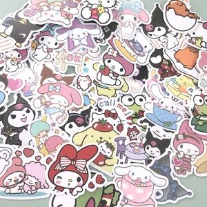NWT 50ct Assorted Variety Pack Sanrio Hello Kitty and Friends Stickers 2”